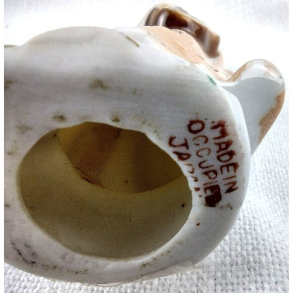 Colonial Woman With Instrument Vintage Occupied Japan HandPainted Ceramic 4.5 In - Picture 11 of 11